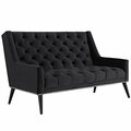 Modway Furniture 36.5 H x 55.5W x 36.5 L in. Peruse Velvet Loveseat, Black EEI-2462-BLK